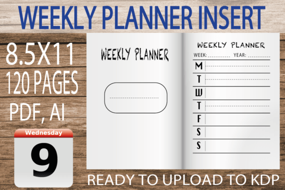 Download Weekly Planner Insert KDP INTERIOR - Premium Resources
