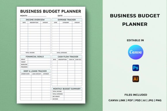 Download Business Budget Planner Template - Planner template Collection