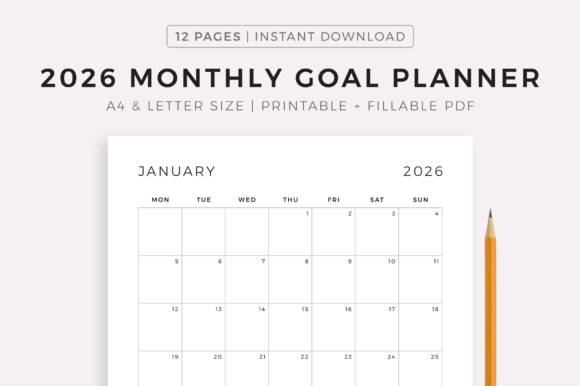 Download 2026 Monthly Goal Planner - Premium Resources
