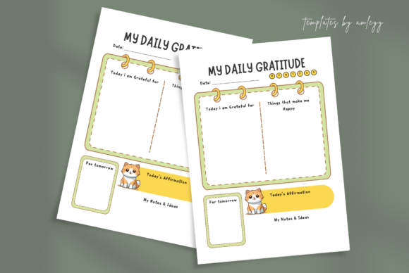 Download Cute Daily Gratitude Planner Template - Planner template Collection
