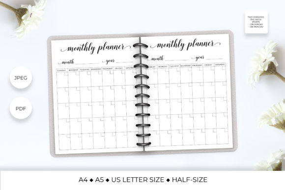 Download Monthly Planner Page Printable - Premium Resources