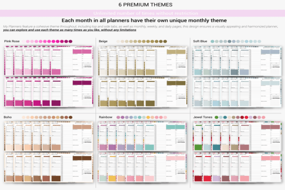 Download Digital Planner Rainb 2025 2026 2027 &amp;Undated - Date Collection
