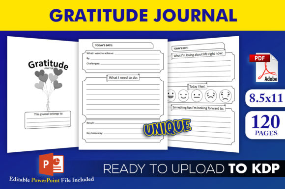 Download Daily Gratitude Journal | KDP Interior - Daily gratitude journal Collection